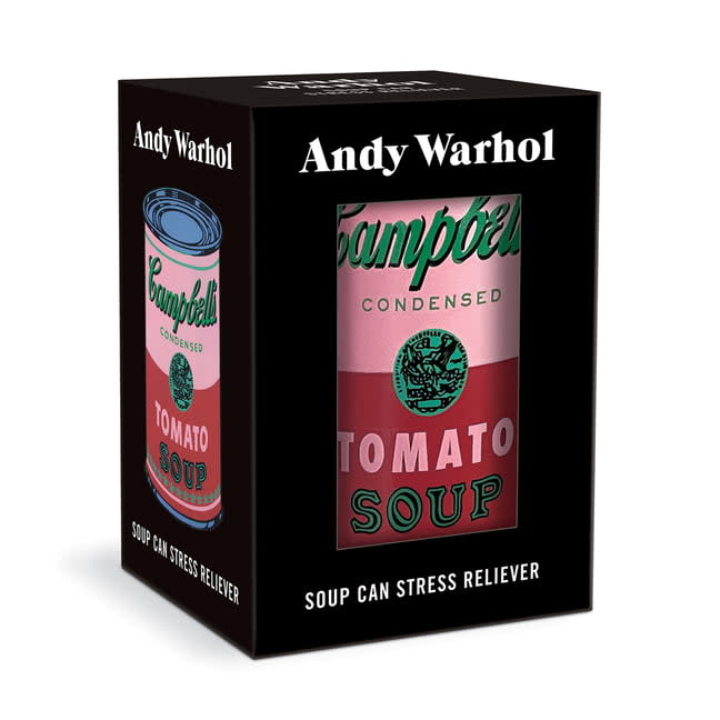 <p><a href="https://go.redirectingat.com?id=74968X1596630&url=https%3A%2F%2Fwww.walmart.com%2Fip%2FWarhol-Soup-Can-Stress-Reliever-Other-merchandise-9780735370012%2F569929649&sref=https%3A%2F%2Fwww.womansday.com%2Flife%2Fg44495826%2Fbest-gifts-from-walmart%2F" rel="nofollow noopener" target="_blank" data-ylk="slk:Shop Now;elm:context_link;itc:0;sec:content-canvas" class="link ">Shop Now</a></p><p>Andy Warhol Soup Can Stress Reliever</p><p>walmart.com</p><p>$14.17</p>