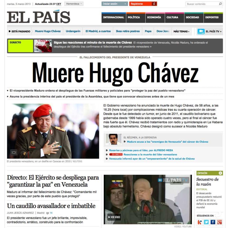 Diario El País, de España.