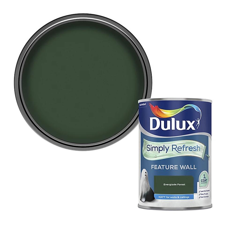 Dulux Simply Refresh Feature Wall One Coat Matt Emulsion Paint Everglade Forest - 1.25L