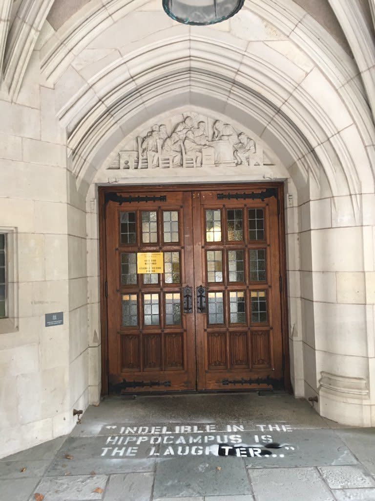 The Sterling Law Building at Yale Law School as seen Monday morning. (Photo: Laurel Raymond)