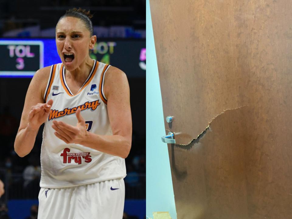 Diana Taurasi reportedly smashed a door.