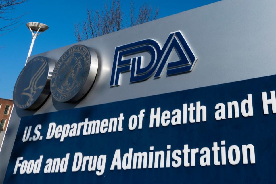 A sign for the Food and Drug Administration is displayed outside their offices in Silver Spring, Maryland, on Dec. 10, 2020.  The head of the FDA announced an overhaul of the agency's food safety and nutrition division. Tuesday, Jan. 31, 2023