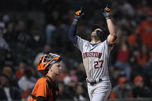 José Altuve hits grand slam on 2-homer night, Astros beat Giants