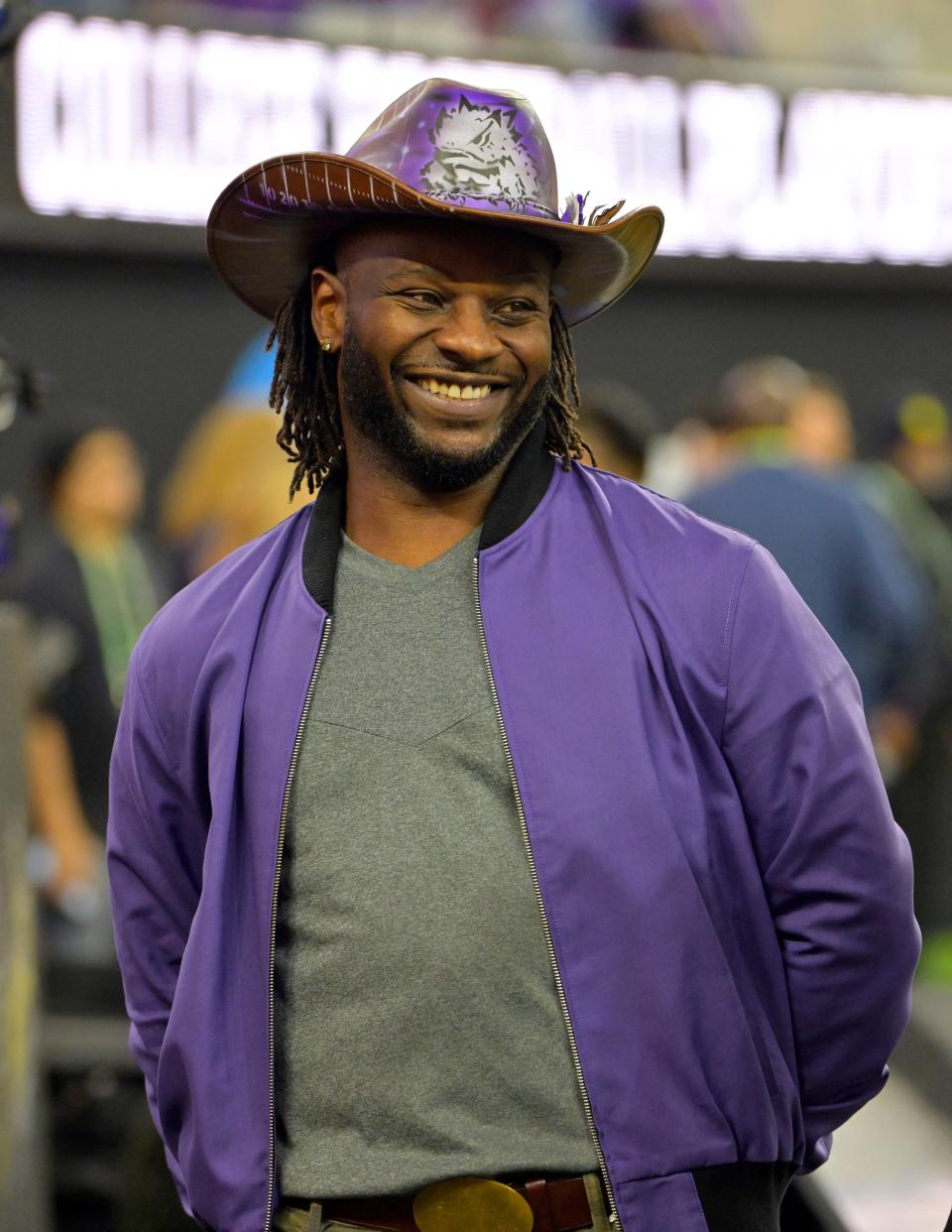 TCU football legend LaDainian Tomlinson attends the Horned Frogs' national-championship game against Georgia. (JAYNE KAMIN-ONCEA/USA Today Sports