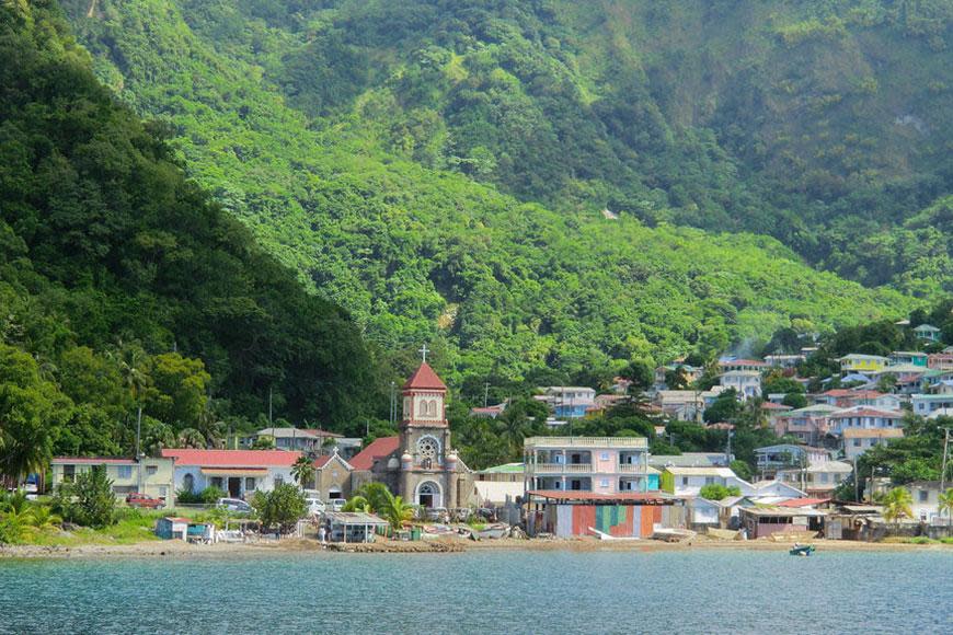 Dominica is an island in the Caribbean, and is one of the only places left that has been untouched from resort development. It's known as the "Nature Island," think coconut palms, shiny white beaches, water falls and rich local culture. Its architecture is a distinct mix of French, English and Spanish influences.