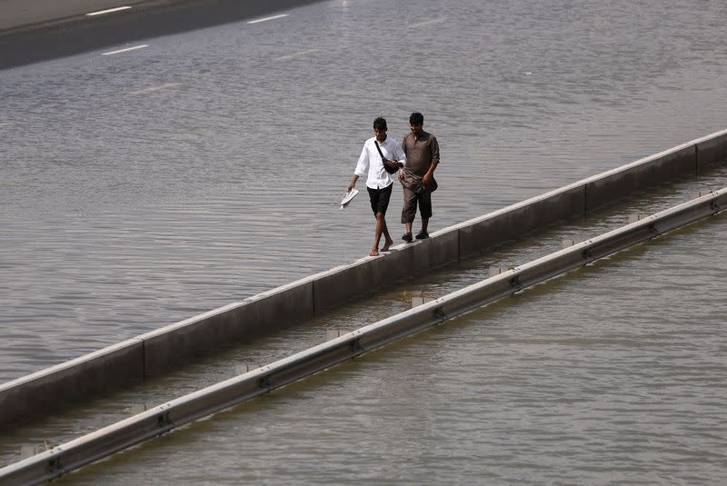 Aftermath following floods caused by heavy rains in Dubai