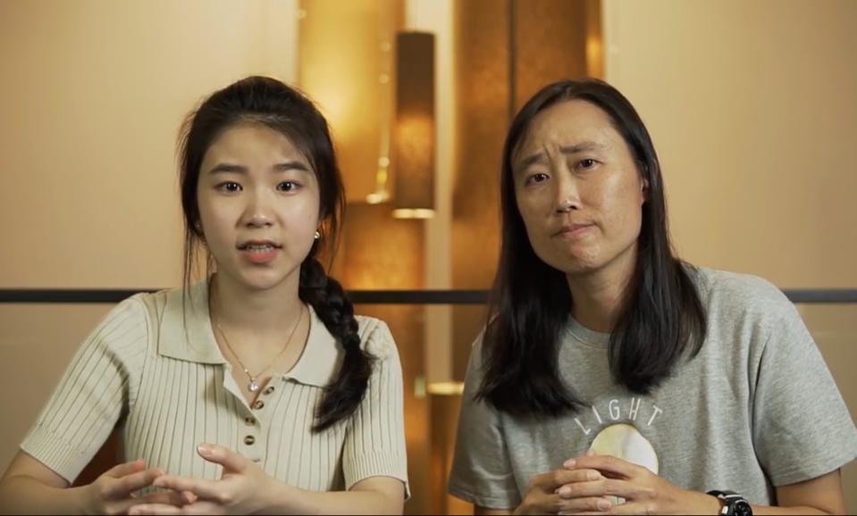 Influencer Joanne Theng (left) and City Revival founder Jaime Wong in a video talk posted on Instagram.