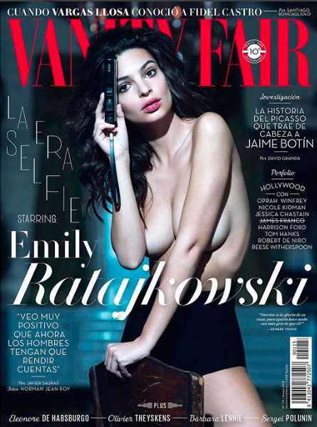 Em Ratajkowski sizzles in topless Vogue shoot