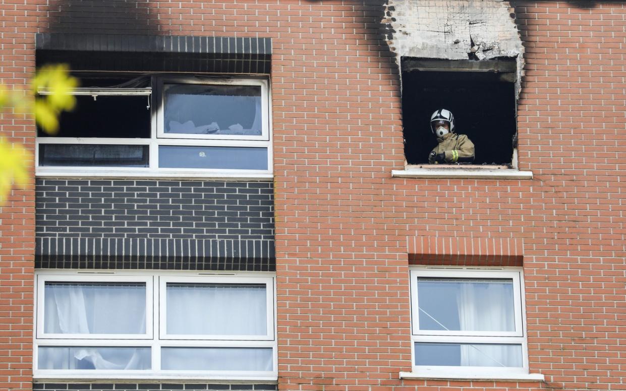 A man has died and eight people are in hospital after a fire ripped through a Bristol tower block - Tom Wren/SWNS