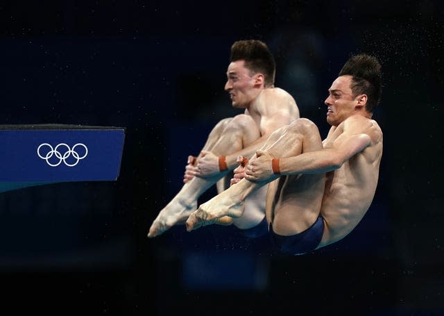 Tom Daley, right, and Matty Lee prevailed in the men&#39;s synchronised 10m platform (Adam Davy/PA)