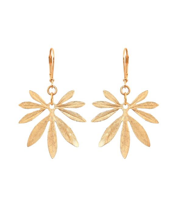 Gold Bambu Earrings