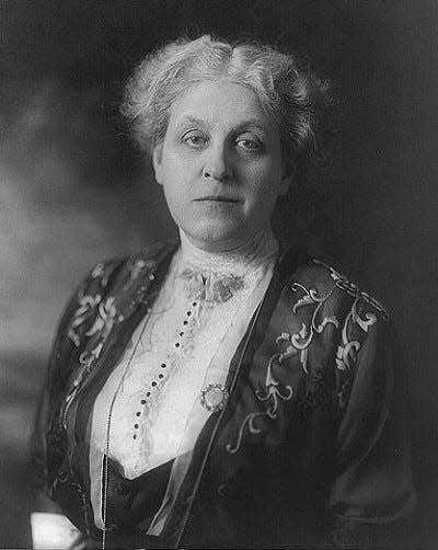 Suffragist Carrie Chapman Catt, of Charles City, pictured in 1914