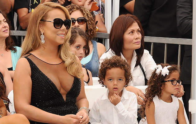 Mariah with her children Moroccan and Monroe. Photo: Getty Images.