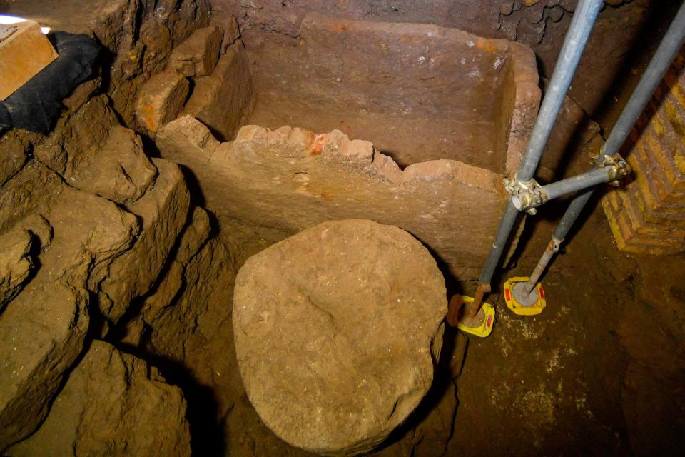 The ancient tomb is suspected to be 2,600 years old: AFP via Getty Images