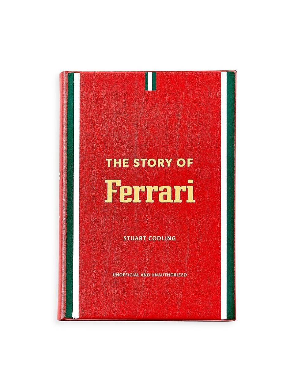 <p><a href="https://go.redirectingat.com?id=74968X1596630&url=https%3A%2F%2Fwww.saksfifthavenue.com%2Fproduct%2Fgraphic-image-the-story-of-ferrari-0400019758857.html&sref=https%3A%2F%2Fwww.harpersbazaar.com%2Ffashion%2Ftrends%2Fg46067824%2Fbest-stocking-stuffers-for-men%2F" rel="nofollow noopener" target="_blank" data-ylk="slk:Shop Now;elm:context_link;itc:0;sec:content-canvas" class="link ">Shop Now</a></p><p>The Story Of Ferrari</p><p>saksfifthavenue.com</p><p>$108.00</p><span class="copyright">saksfifthavenue.com</span>