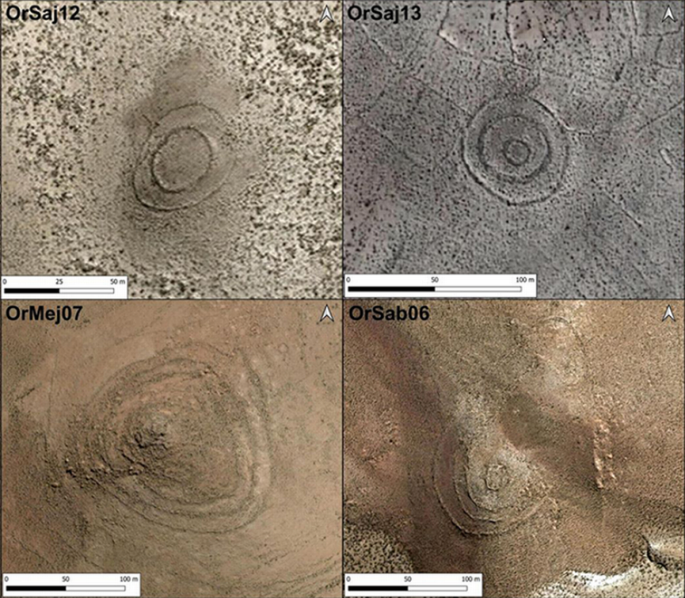 Some of the ceremonial sites as seen from above.