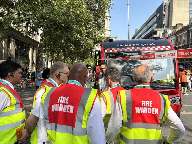 Firefighters at Somerset House 