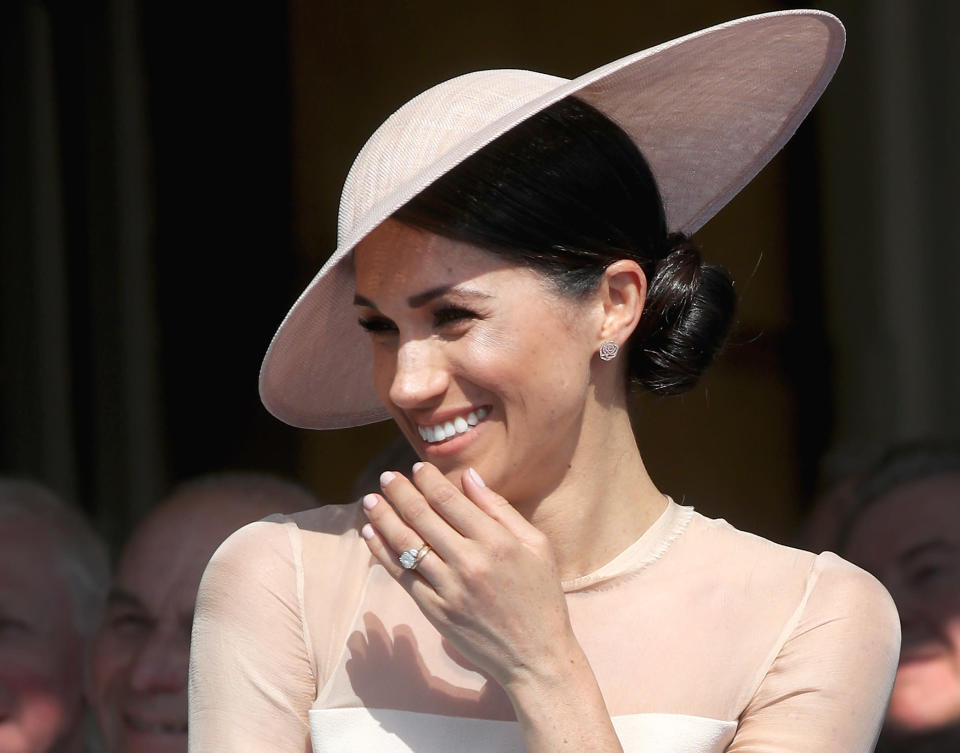 Meghan Markle caused Goat Fashion&#39;s website to crash when she wore a dress from the brand yesterday. [Photo: Getty]