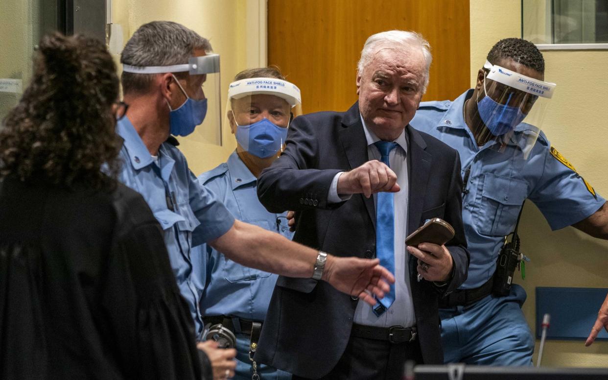 The court has rejected all appeals by Ratko Mladic, 79, against his 2017 conviction - Jerry Lampen/Pool/EPA-EFE