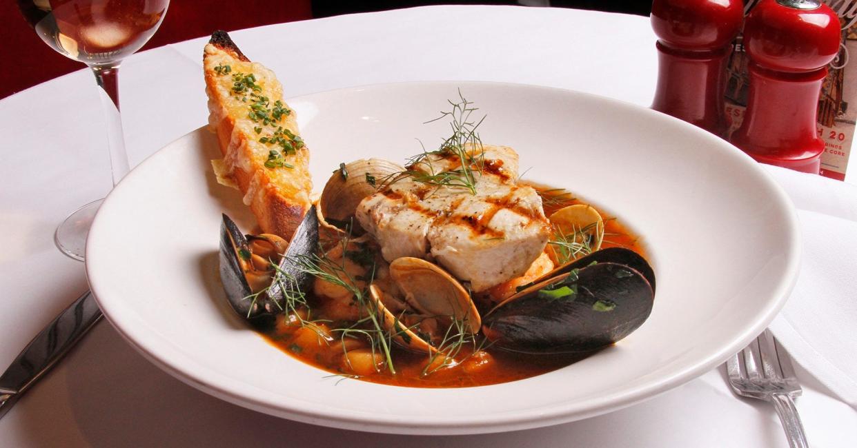 The bouillabaisse with monkfish, clams and mussels is just one entree option offered on the Valentine's Day, three-course prix fixe menu at Pistache in downtown West Palm Beach.