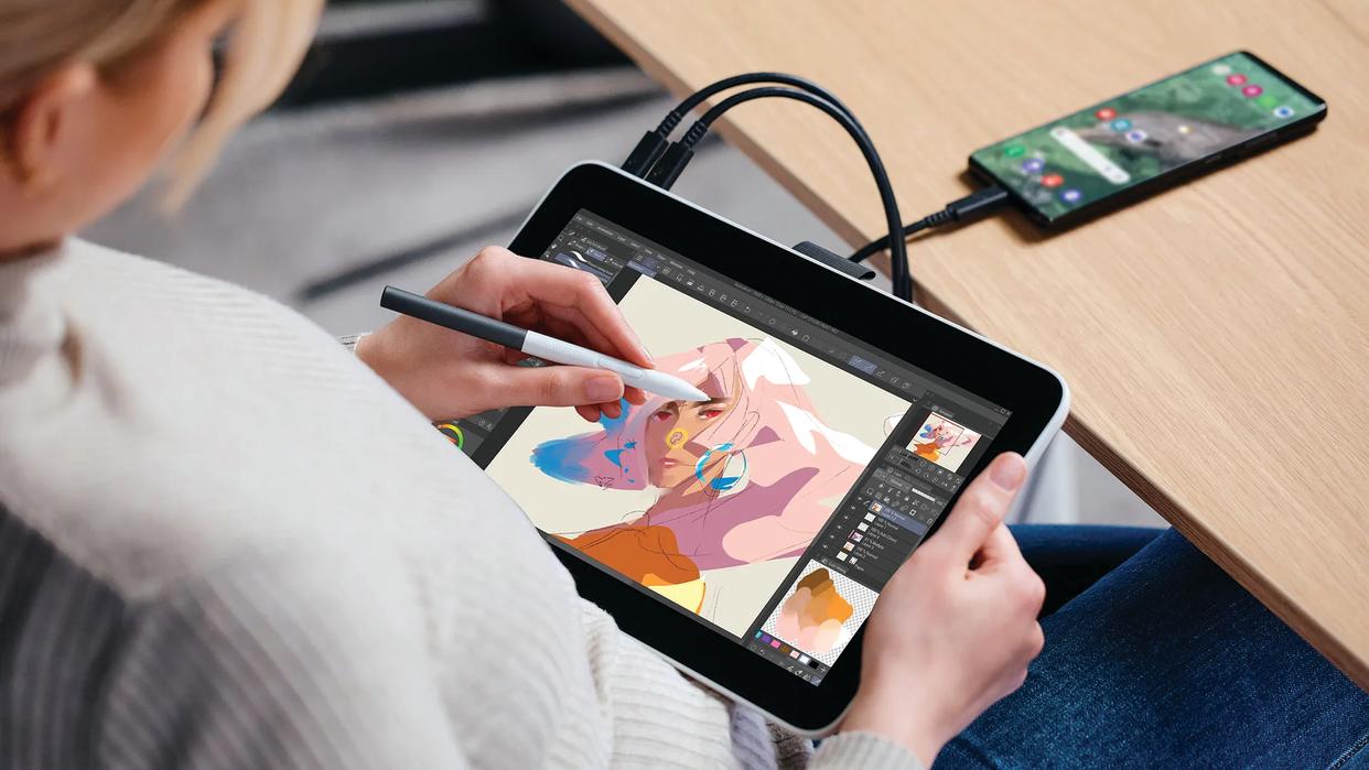  A Wacom One 13 Touch pen display tablet. 