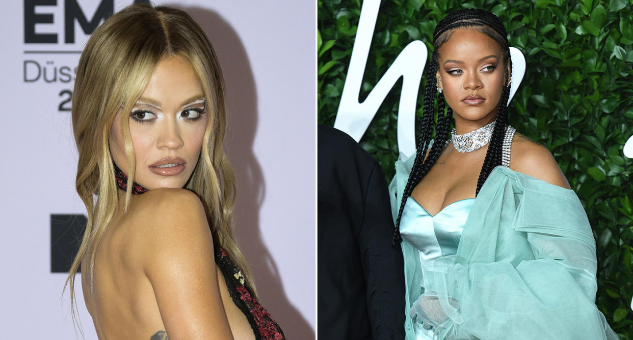 Rita Ora has spoken about rumours of a row with Rihanna. (Getty/PA)