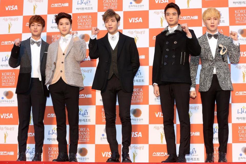 Award winners: SHINee at the High1 Seoul Music Awards (AFP/Getty Images)