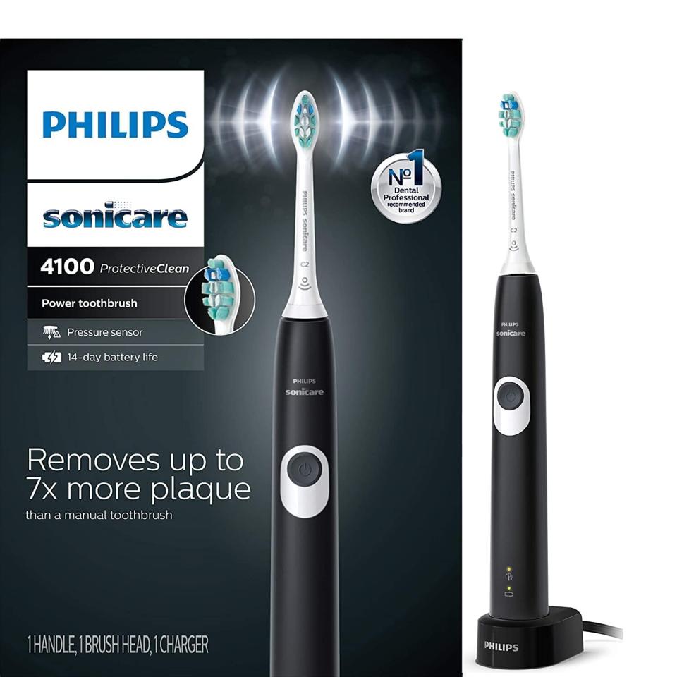 It might not be the sexiest Cyber Monday purchase, but it sure is the most practical. T<a href="https://amzn.to/33uDqHo" target="_blank" rel="noopener noreferrer">his Philips Sonicare electric toothbrush</a> is an Amazon best-seller that gently cleans your teeth and gums using a pressure sensor, so you know if you're brushing too hard. You can easily order replacement brush heads through Amazon, too. Normally $70, <a href="https://amzn.to/33uDqHo" target="_blank" rel="noopener noreferrer">get it on sale for $35 when you click the extra $5-off coupon before checkout</a>.