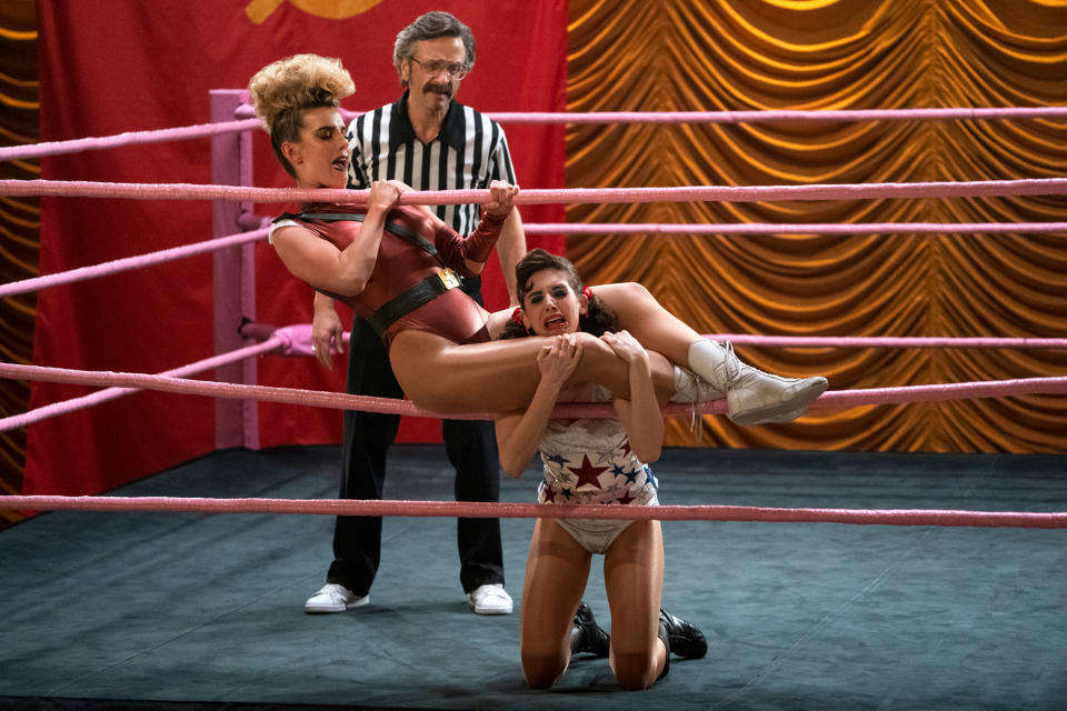 Betty Gilpin and Alison Brie in 'GLOW.'