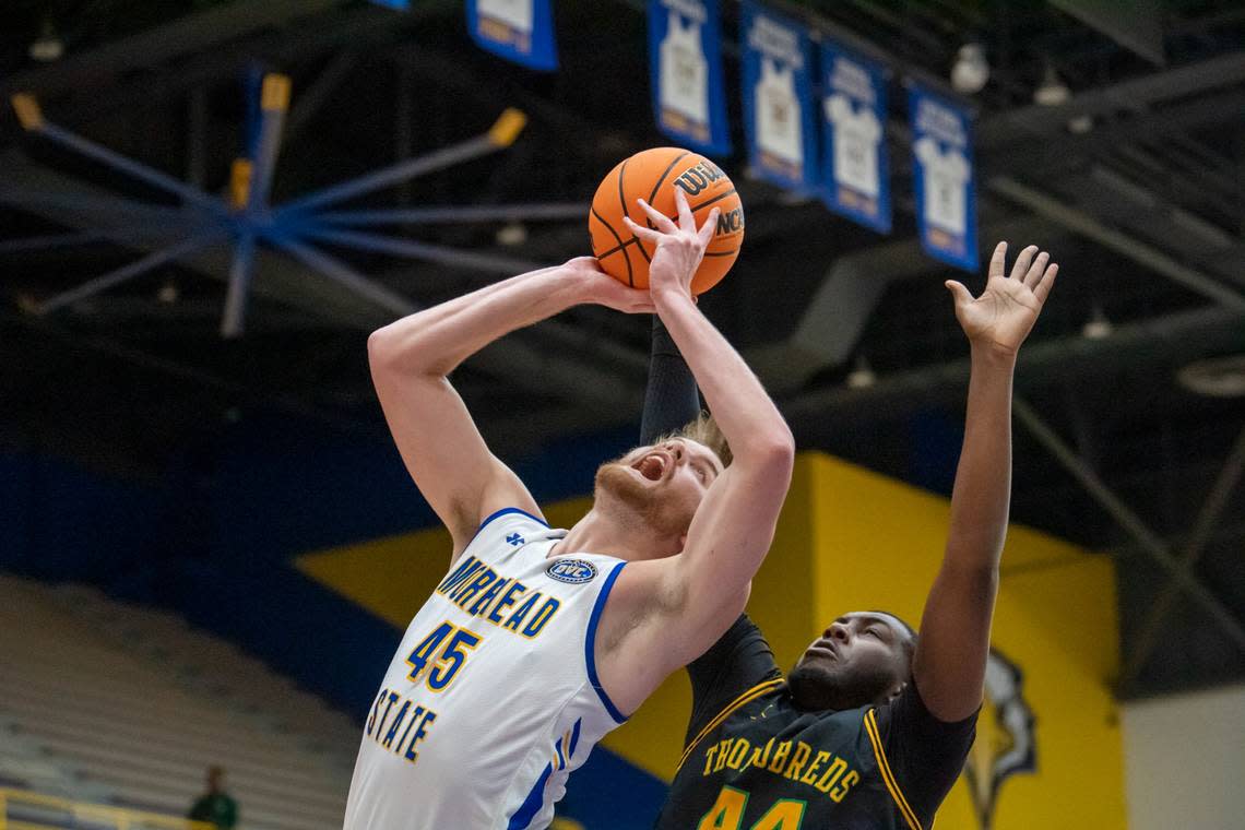 Alex Gross is Morehead State’s leader in rebounding and blocks this season. Taylor McKnight