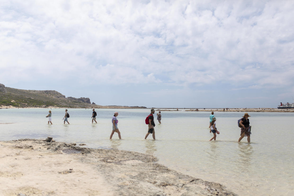 Un record de chaleur européen pour le mois de novembre a été batu en Crète, ce samedi 4 novembre. Photo d’illustration de la plage de Balos, dans le nord-est de l’île de Crète.