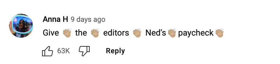 "Give the editors Ned's paycheck"