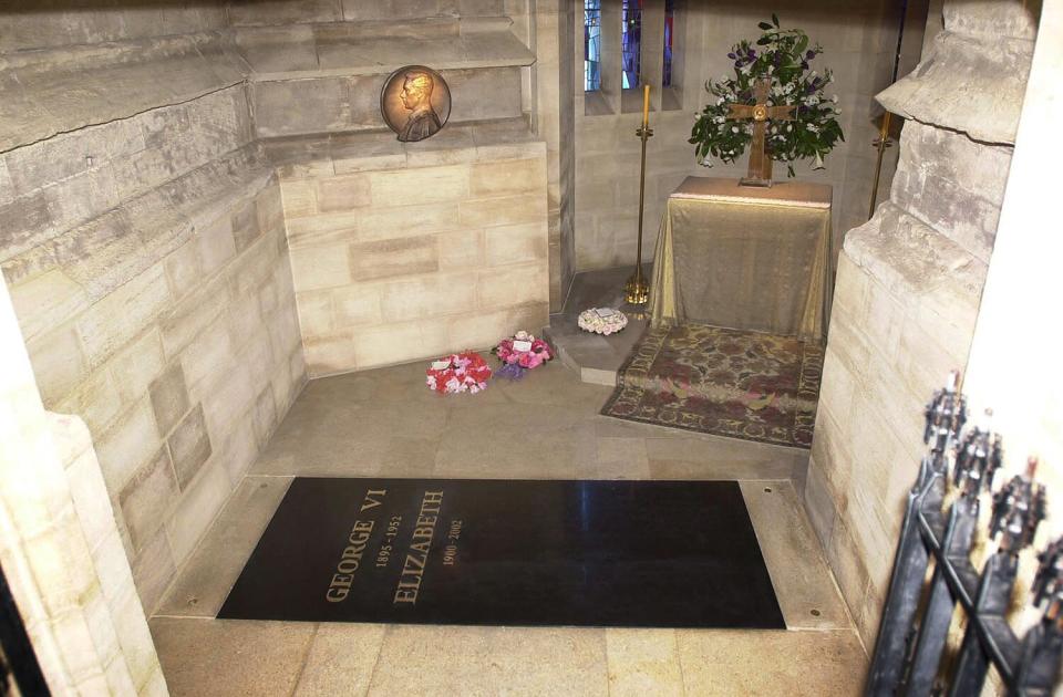 The George VI Memorial Chapel in St George's Chapel, Windsor, where Queen Elizabeth, the Queen Mother was intered, after her funeral in Westminster Abbey.