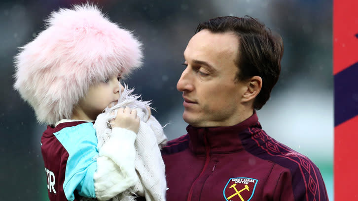 <em>Isla has received widespread support from people including West Ham captain Mark Noble (Picture: West Ham United)</em>