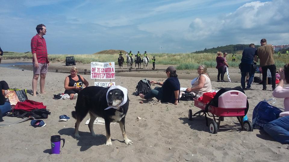 The scene outside of Turnberry.&nbsp; (Photo: Rachel Wearmouth/HuffPost UK)