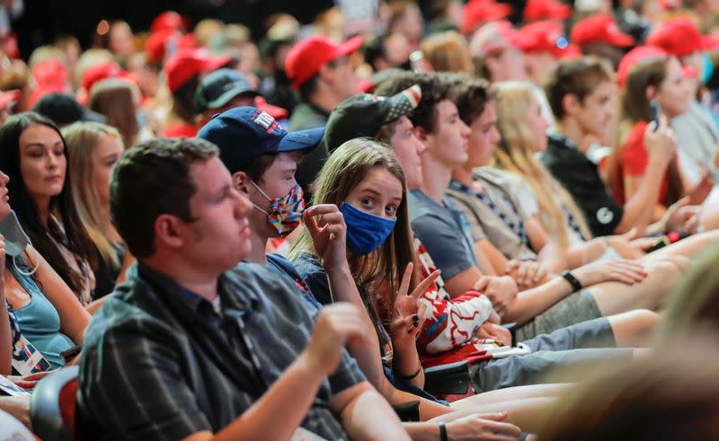 U.S. President Donald Trump delivers an "Address to Young Americans" in Phoenix, Arizona