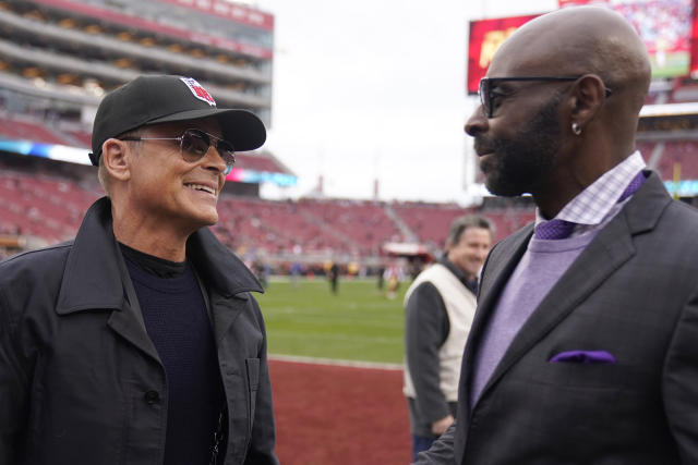 Rob Lowe Got Roasted On Twitter For Wearing An NFL Logo Hat To The  Niners-Packers Game (13 Tweets)