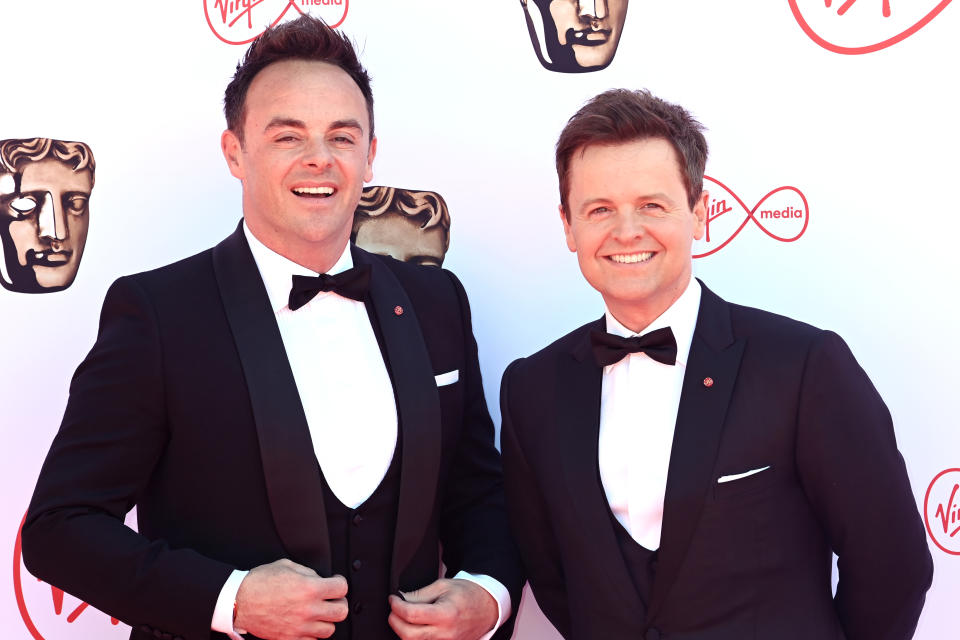 LONDON, ENGLAND - MAY 08: Ant and Dec attend the Virgin Media British Academy Television Awards at The Royal Festival Hall on May 08, 2022 in London, England. (Photo by Dave J Hogan/Getty Images)