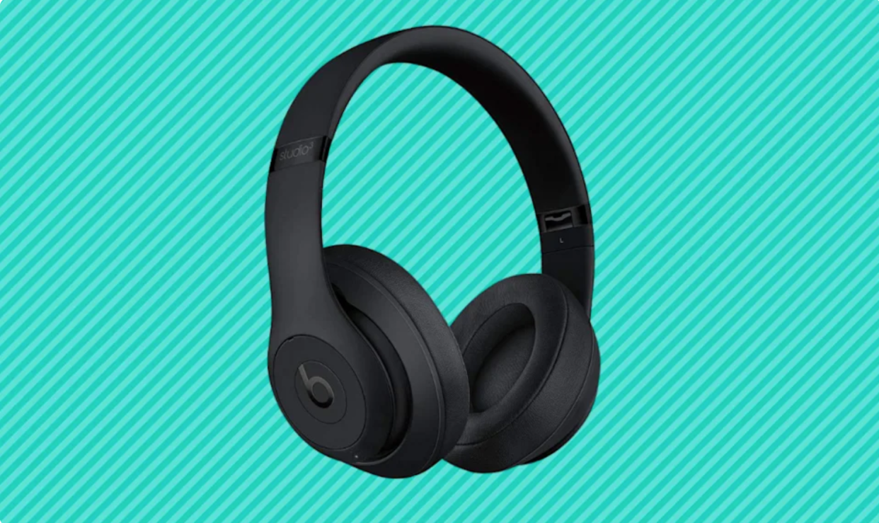 black over-ear headphones