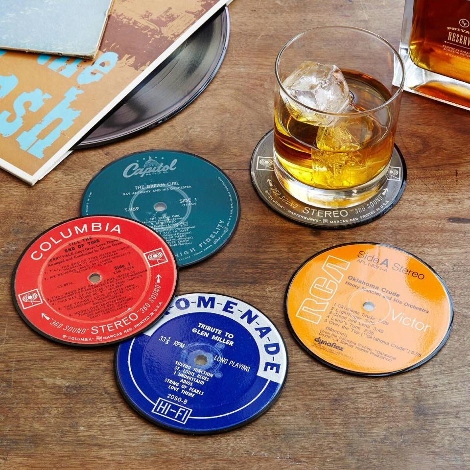 2) Upcycled Record Coasters