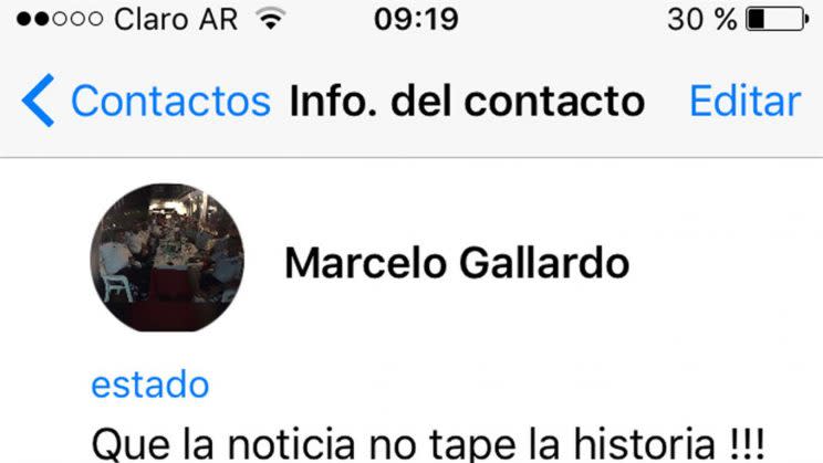 El nuevo estado de Whatsapp de Marcelo Gallardo tras la derrota 4-2 ante Boca. 