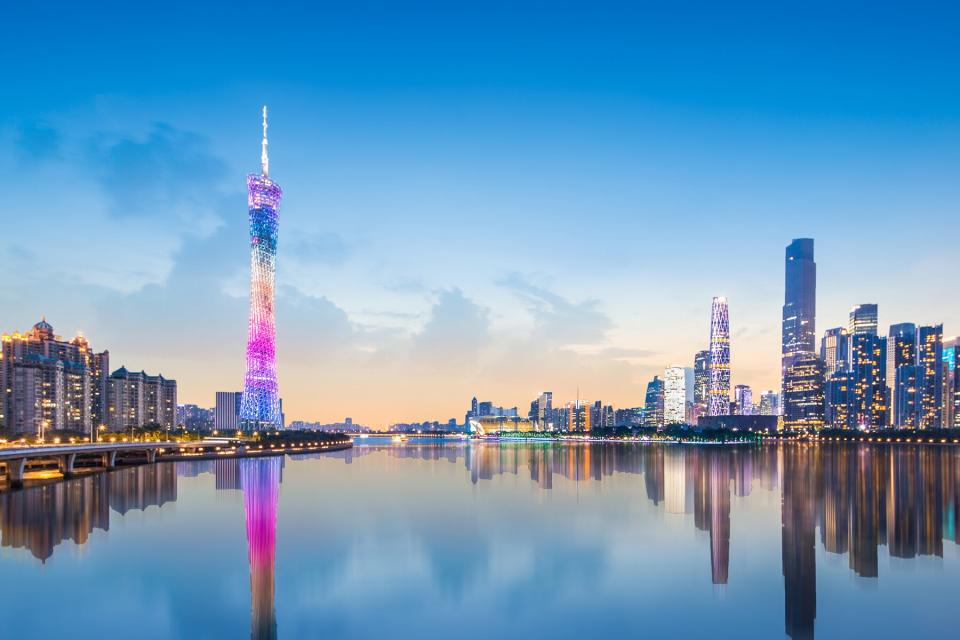 skyline of GuangZhou china