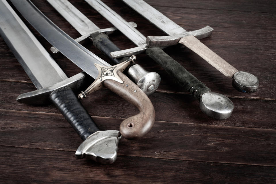 Swords on a table