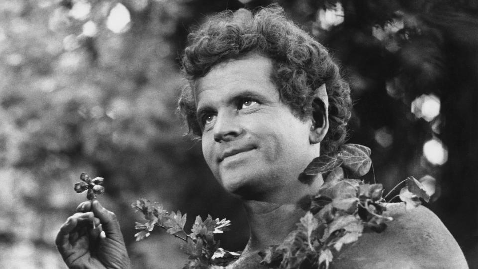 Ian Holm as Puck in a film version of Shakespeare's play 'A Midsummer Night's Dream' in 1968. (Photo by David Farrell/Getty Images)