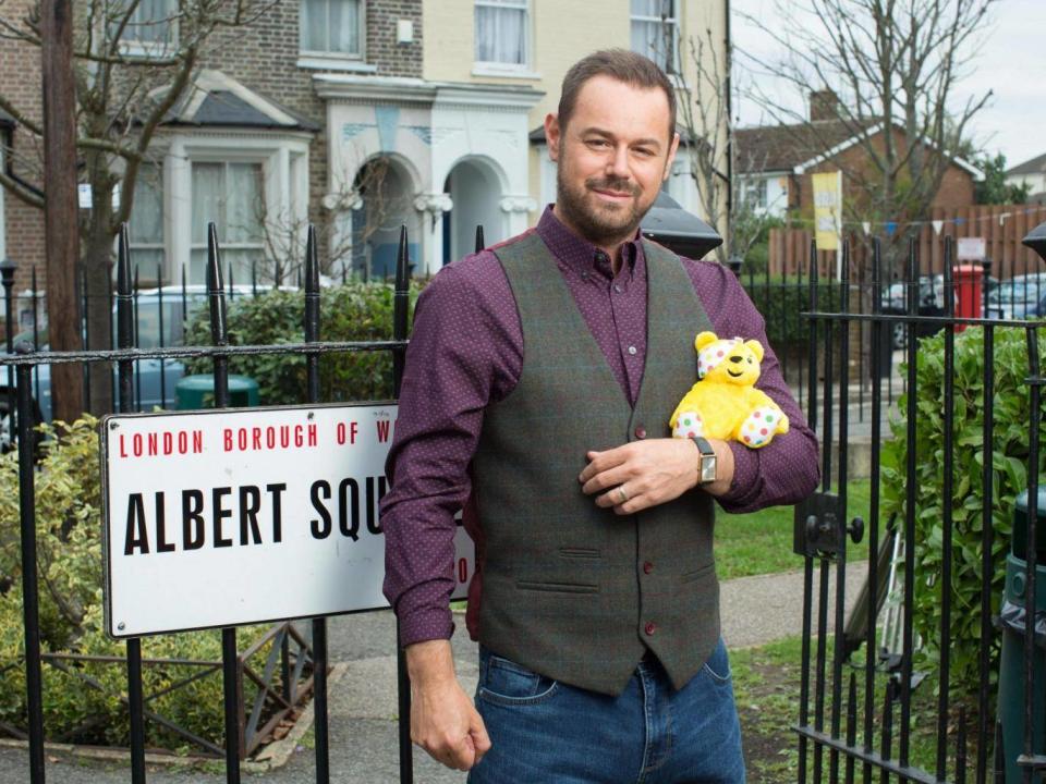 Danny Dyer on the EastEnders set for Children in Need (Jack Barnes/BBC)