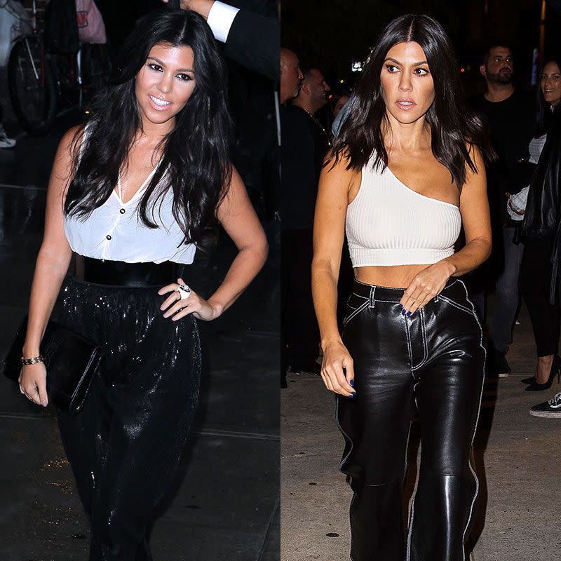 <p>Kourtney's a big fan of almost-daily 45-minute workouts. The mum of three sculpted and strengthened her body with burpees, mountain climbers, and <a href="https://www.womenshealthmag.com/uk/fitness/workouts/a29085546/skipping-rope-benefits/" rel="nofollow noopener" target="_blank" data-ylk="slk:skipping;elm:context_link;itc:0;sec:content-canvas" class="link ">skipping</a>—and still keeps up her badass routine.</p>