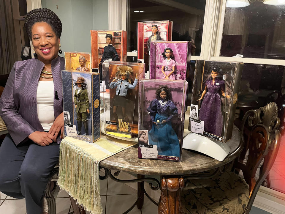 Elizabeth Wilson shows off her impressive Black Barbie doll collection. (Courtesy Elizabeth Wilson)