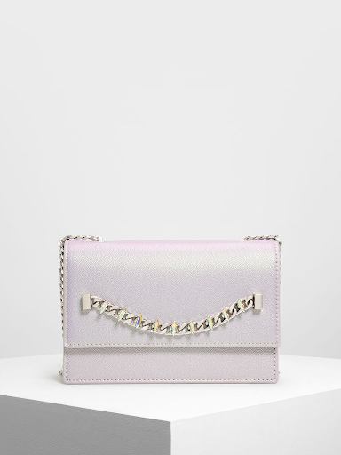 Chain Detail Front Flap Bag