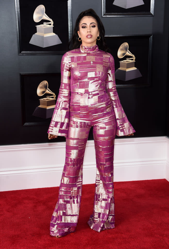 <p>Kali Uchis attends the 60th Annual Grammy Awards at Madison Square Garden in New York on Jan. 28, 2018. (Photo: John Shearer/Getty Images) </p>
