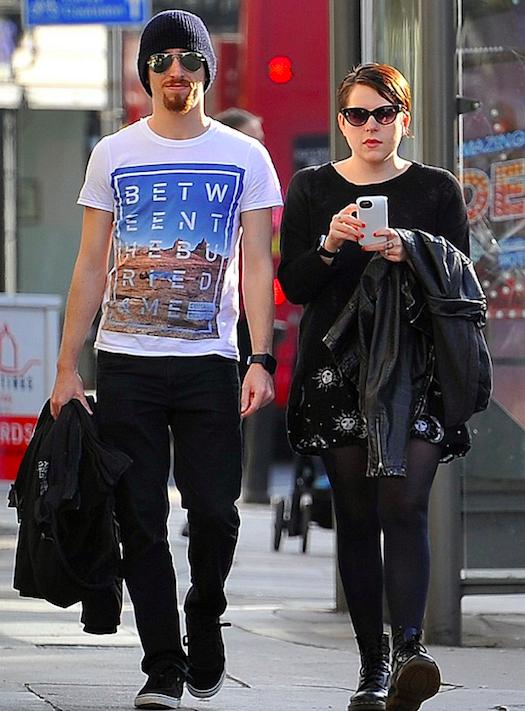 Isabella Cruise and husband Max Parker taking a stroll in North London, November, 2015. Source: Splash